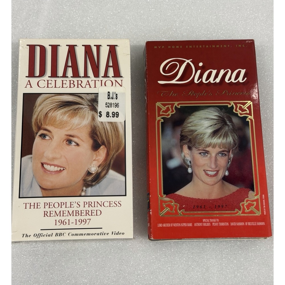 Vintage Princess Diana VHS Lot 2 BBC Commemorative People's Princess 1997 Rare